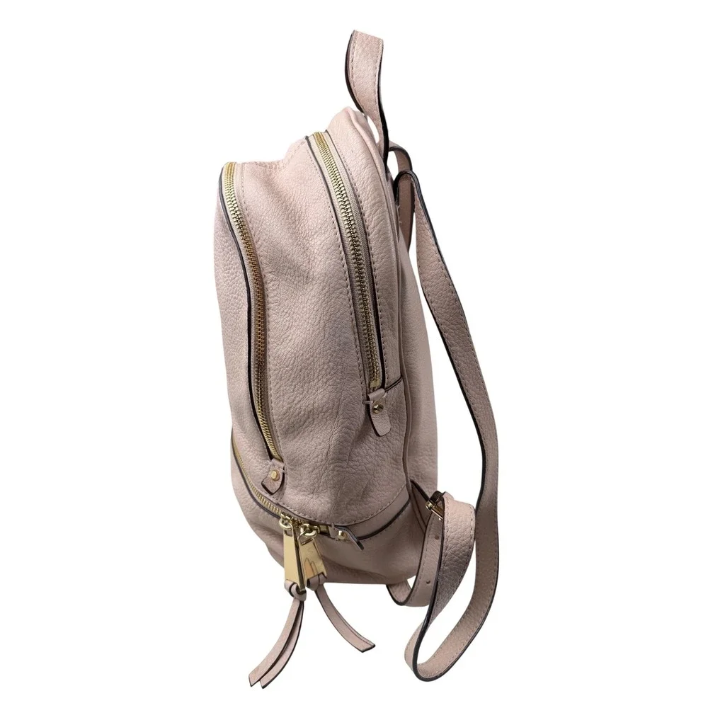 Michael Kors Rhea Medium Pebbled Leather‎ Backpack Blush Pink Gold Tone Hardware